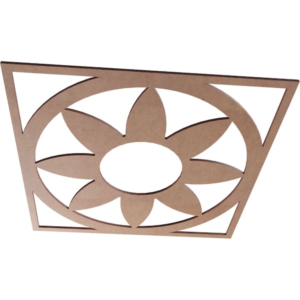 Blume Wood Fretwork Pierced Ceiling Medallion, Wood (Paint Grade), 22OD X 7 5/8ID X 3/8T